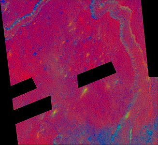 Schroter's valley Rille in false color