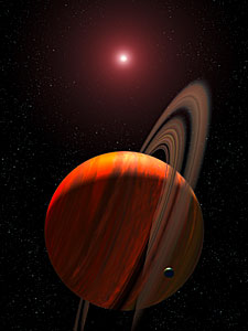 Artist's View of Planet Around a Red Dwarf