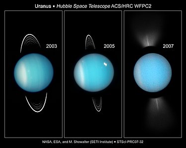 Going, Going, Gone: Hubble Captures Uranus' Rings on Edge