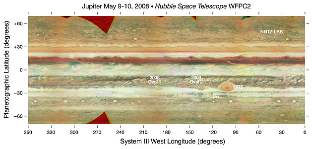 Jupiter Map - Annotated