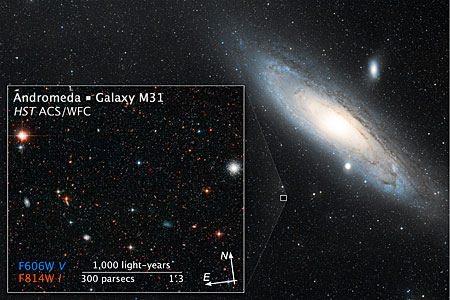 Wide-field view of the Andromeda Galaxy