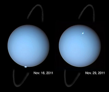 Hubble spots aurorae on the planet Uranus