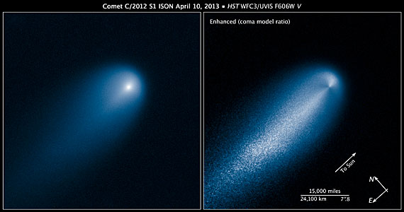 Compass and scale image for Comet ISON