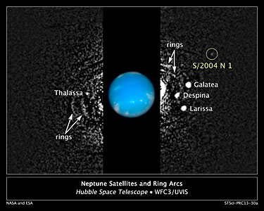 Hubble finds new moon orbiting Neptune