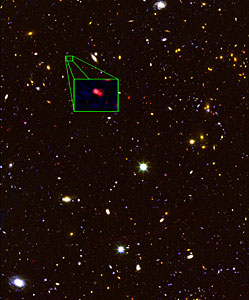 New Hubble CANDELS image of most distant known galaxy z8_GND_5296