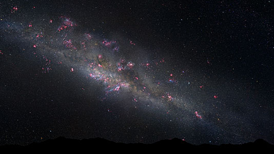 Artist's illustration of the early Milky Way