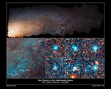 Star cluster in the Andromeda galaxy