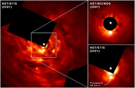 Hubble Finds a Planet Forming in an Unconventional Way