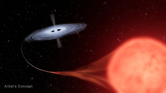 Nova in binary star system HM Sagittae (artist's concept)