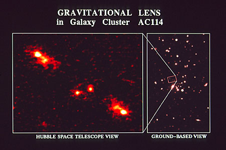 Gravitational lens in galaxy cluster AC 114