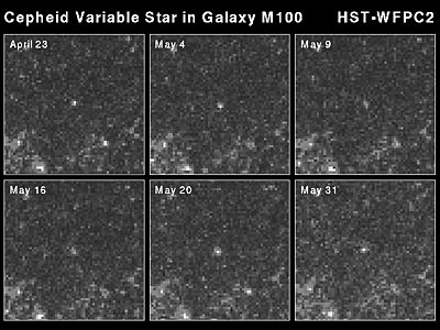 Cepheid variable star in galaxy M100