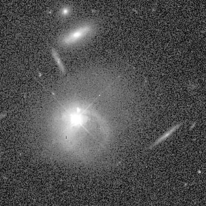 Merging quasar and galaxy