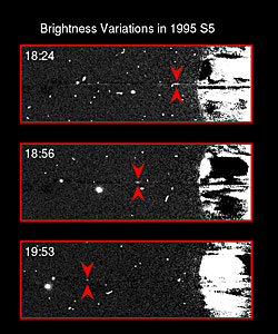 Brightness variations in Saturn's satellite 1995S5