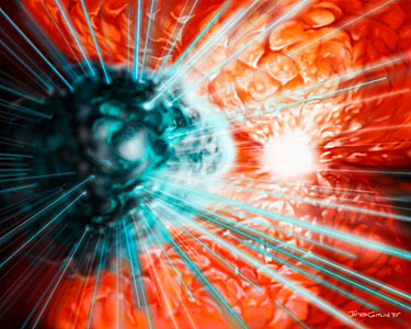 Gas Cloud near Eta Carinae (artist's impression)