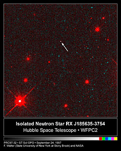 Hubble Sees a Neutron Star Alone in Space
