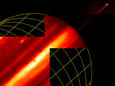 Hubble provides infrared view of moon, ring and clouds