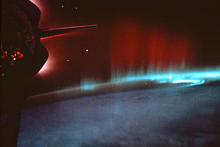 Shuttle Photos Of Earth's Auroras