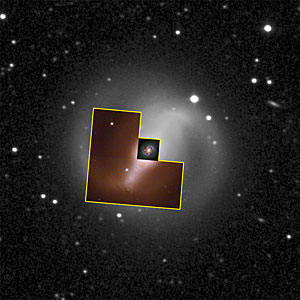 Galaxy NGC 4314 (Hubble and Ground-Based View)