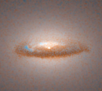 Disk around a black hole in galaxy NGC 7052 (Hubble WFPC2 view)