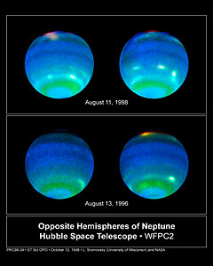 Opposite Hemispheres of Neptune