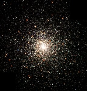 Hubble images a swarm of ancient stars