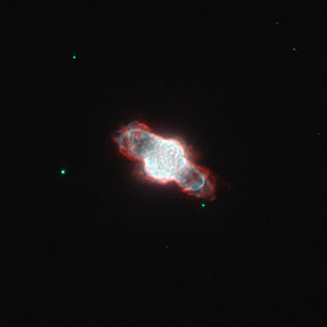Dying star cocooned within its own gases