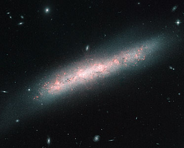 A galaxy festooned with stellar nurseries