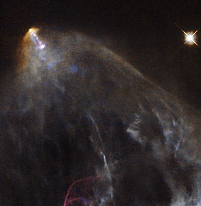 A glowing jet from a young star