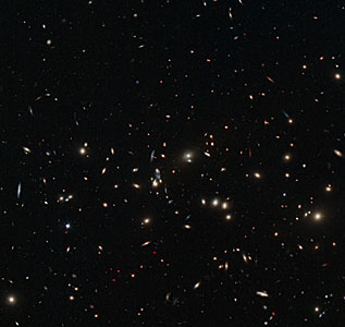 A scattering of spiral and elliptical galaxies
