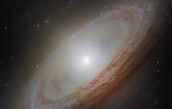 A galaxy spinning out of sync