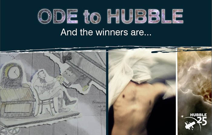 Screenshots from the Ode to Hubble winning videos