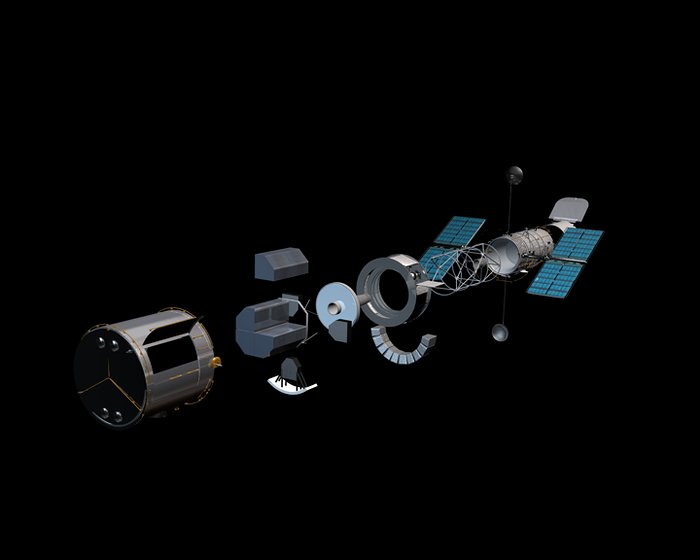 Hubble exploded view