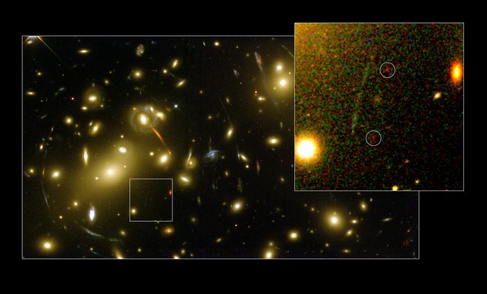 Hubble and Keck discover galaxy building block