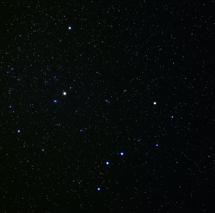 Constellations Ursa Major and Ursa Minor (ground-based image)