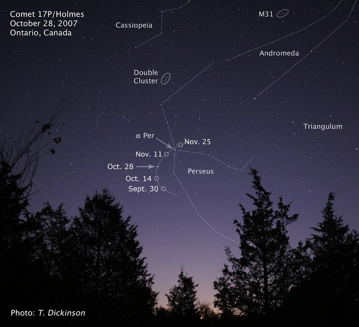 Ground-based image of Comet 17P/Holmes