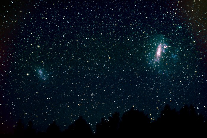 Wide-field image of Magellanic clouds (ground-based image)