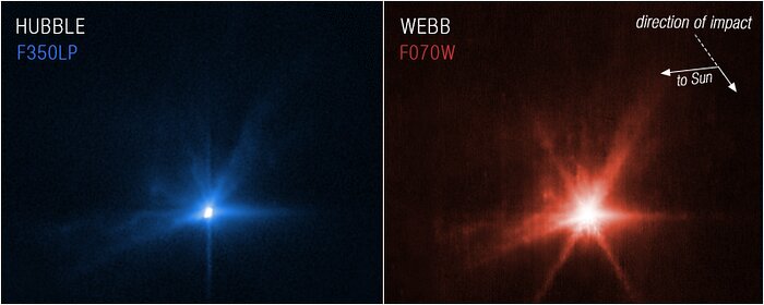 Webb and Hubble Capture Detailed Views of DART Debris (27 September 2022)