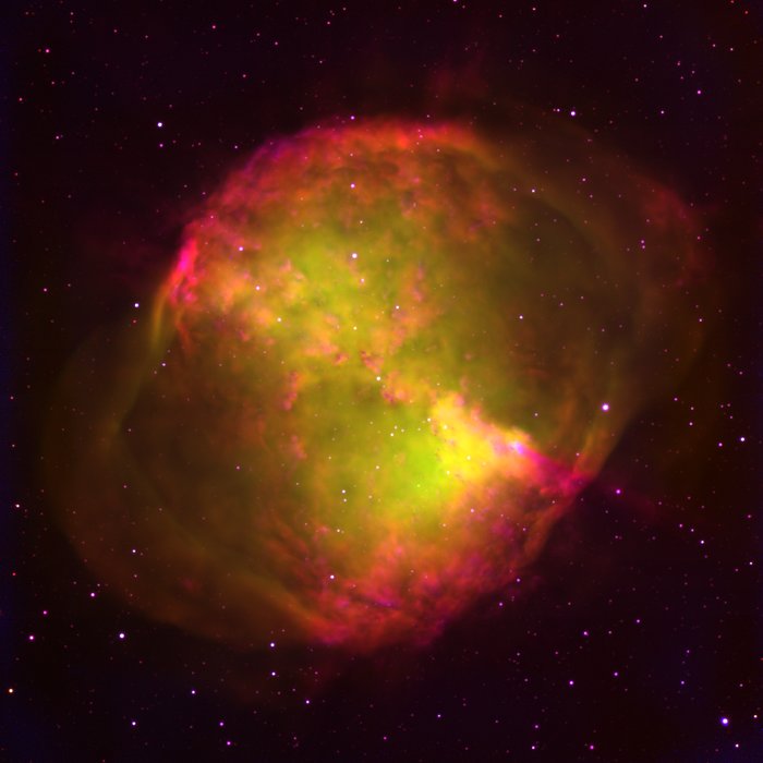 WIYN Emission Line Image of Dumbbell Nebula (ground-based image)