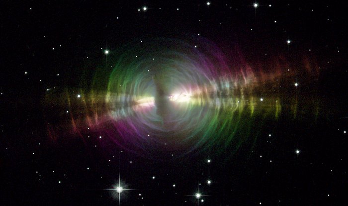 Rainbow image of a dusty star