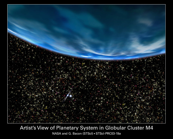 Ancient Planet in a Globular Cluster Core (artist's impression)