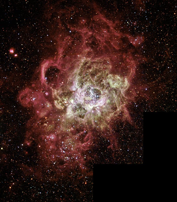 Firestorm of star birth seen in a Local Galaxy