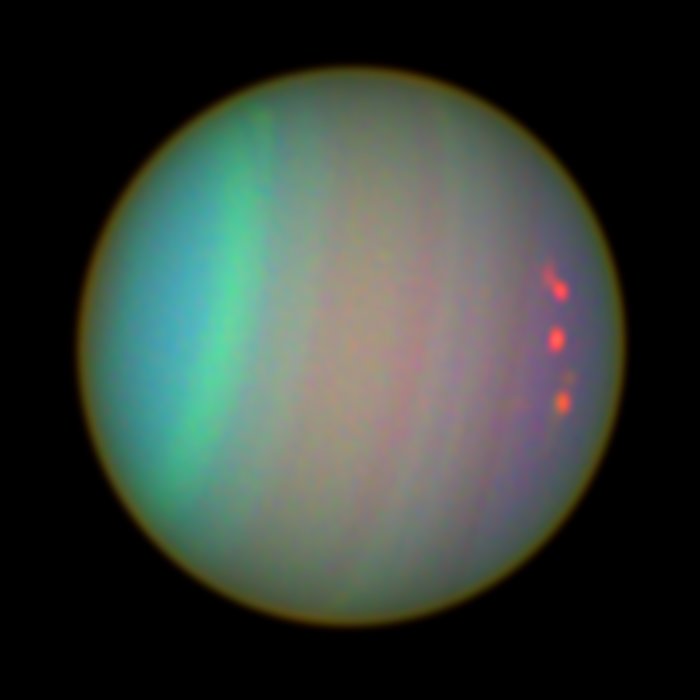 Uranus as Seen with colour Filters