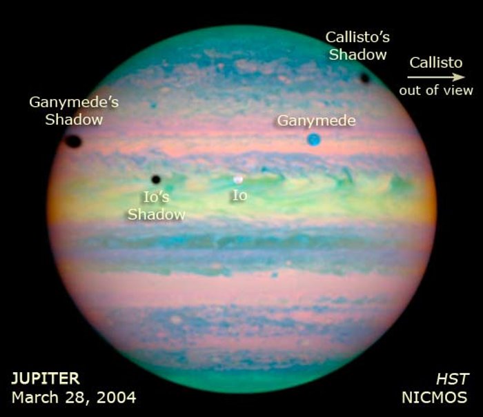 Annotated HST/NICMOS Image