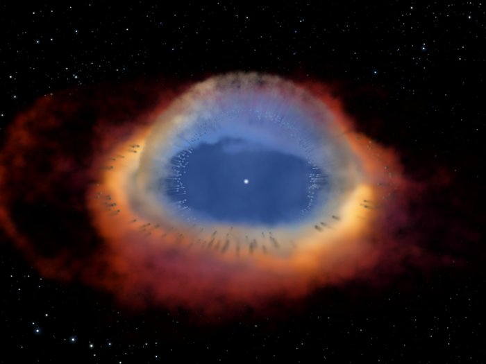 Helix Nebula model (artist's impression)