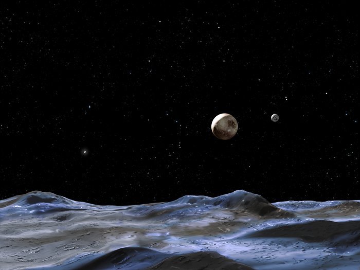 An artist's view of the Pluto system