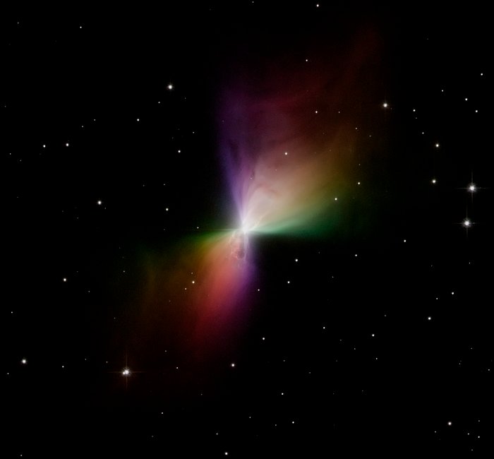 Hubble catches scattered light from the Boomerang Nebula