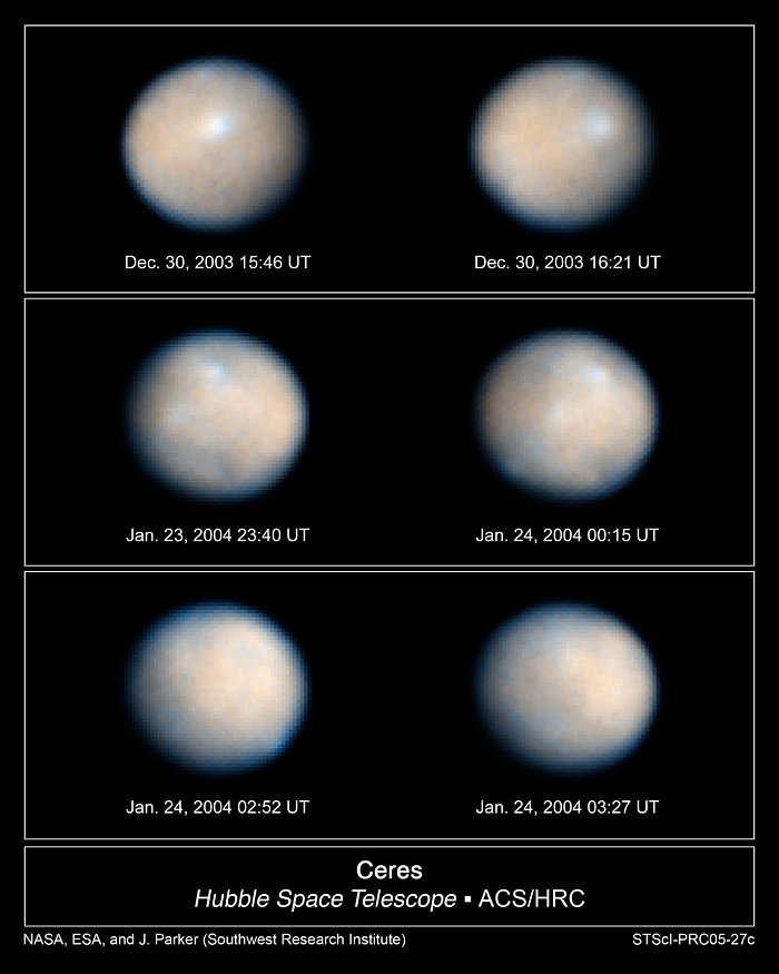 Images of the Asteroid Ceres Rotation