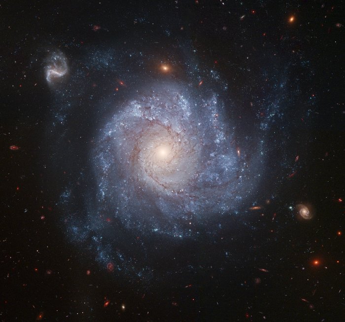 Hubble snaps images of a pinwheel-shaped galaxy