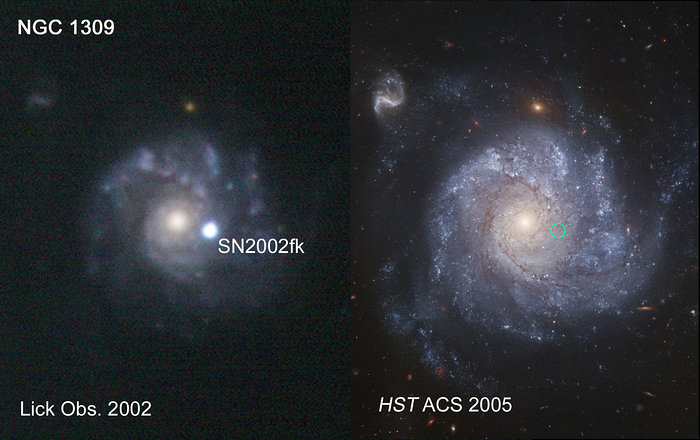 Lick observatory ground-based image of SN2002fk in NGC 1309