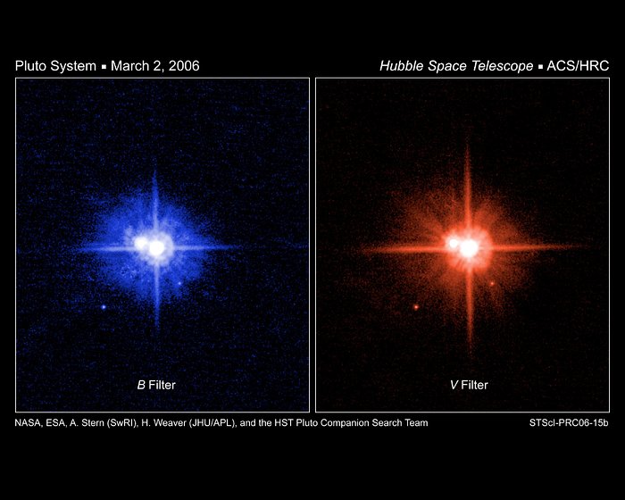 Hubble colour images of Pluto's moons support a common birth